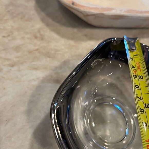 Vintage 50's60’s Dorothy Thorpe pinched Glass bowls x 2 retro silver - Picture 9 of 12